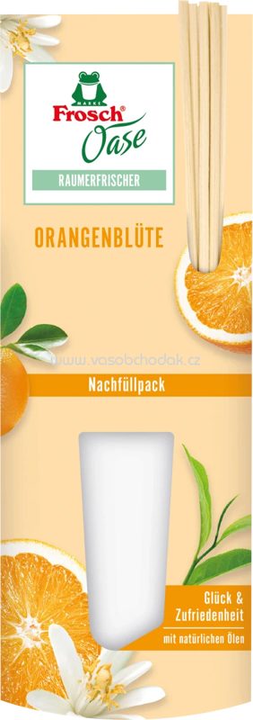 Frosch Oase Raumerfrischer Orangenblüte Nachfüller, 90 ml Frosch Oase Raumerfrischer Orangenblüte Nachfüller, 90 ml