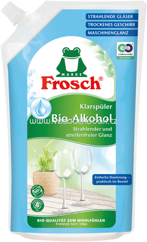 Frosch Klarspüler Bio Alkohol, 750 ml Frosch Klarspüler Bio Alkohol, 750 ml
