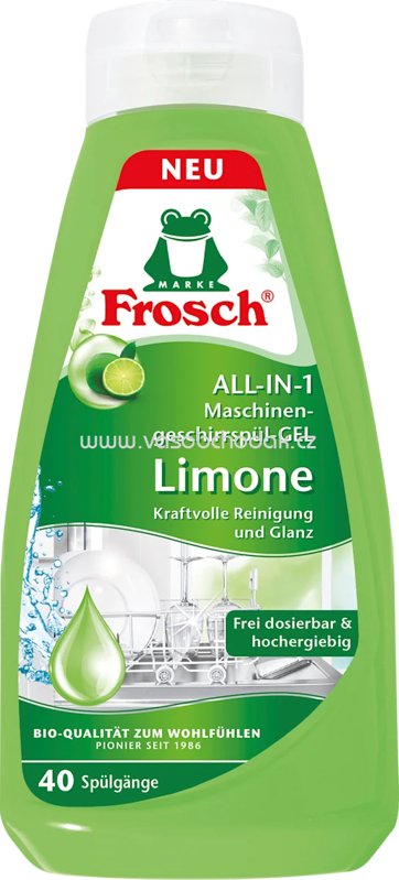 Frosch ALL-IN-1 Maschinengeschirrspül Gel, 40 Sp., 650 ml Frosch ALL-IN-1 Maschinengeschirrspül Gel, 40 Sp., 650 ml