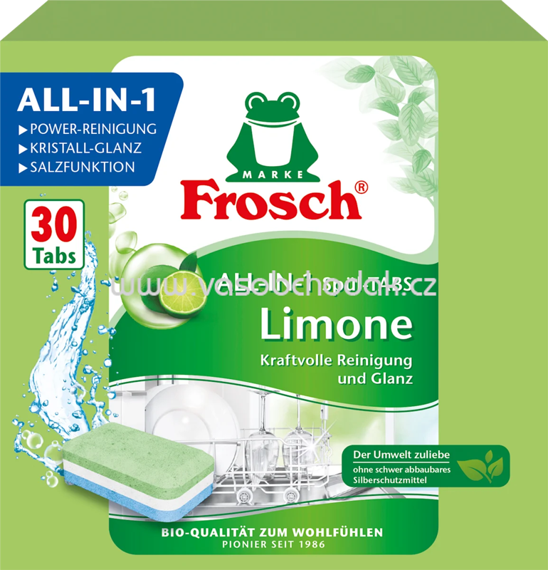 Frosch ALL-IN-1 Spül Tabs Limone, 30 St Frosch ALL-IN-1 Spül Tabs Limone, 30 St