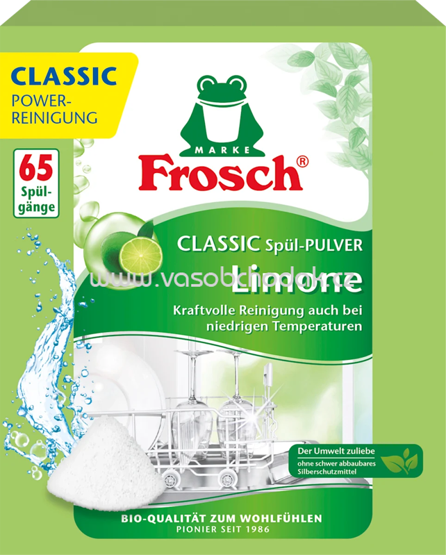 Frosch CLASSIC Spül Pulver Limone, 65 Sp., 975g Frosch CLASSIC Spül Pulver Limone, 65 Sp., 975g