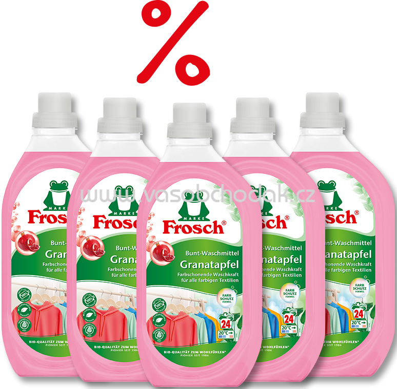 Frosch Waschmittel Granatapfel Bunt Family-Paket 120 Wl 7,2 l