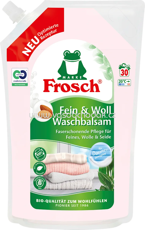 Frosch Fein-&Wollwaschmittel flüssig, 30 Wl, 1,44 l Frosch Fein-&Wollwaschmittel flüssig, 30 Wl, 1,44 l