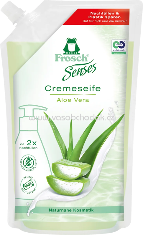 Frosch Cremeseife Aloe Vera Nachfüllbeutel 500 ml Frosch Cremeseife Aloe Vera Nachfüllbeutel 500 ml