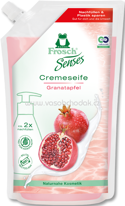 Frosch Cremeseife Granatapfel Nachfüllbeutel 500 ml Frosch Cremeseife Granatapfel Nachfüllbeutel 500 ml