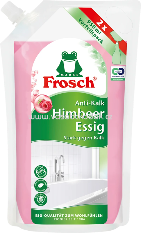 Frosch Anti-Kalk Himbeer Essig Nachfüllbeutel 950 ml Frosch Anti-Kalk Himbeer Essig Nachfüllbeutel 950 ml