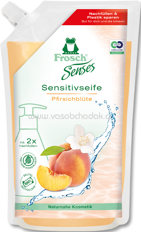Frosch Sensitivseife Pfirsichblüte Nachfüllbeutel 500 ml 