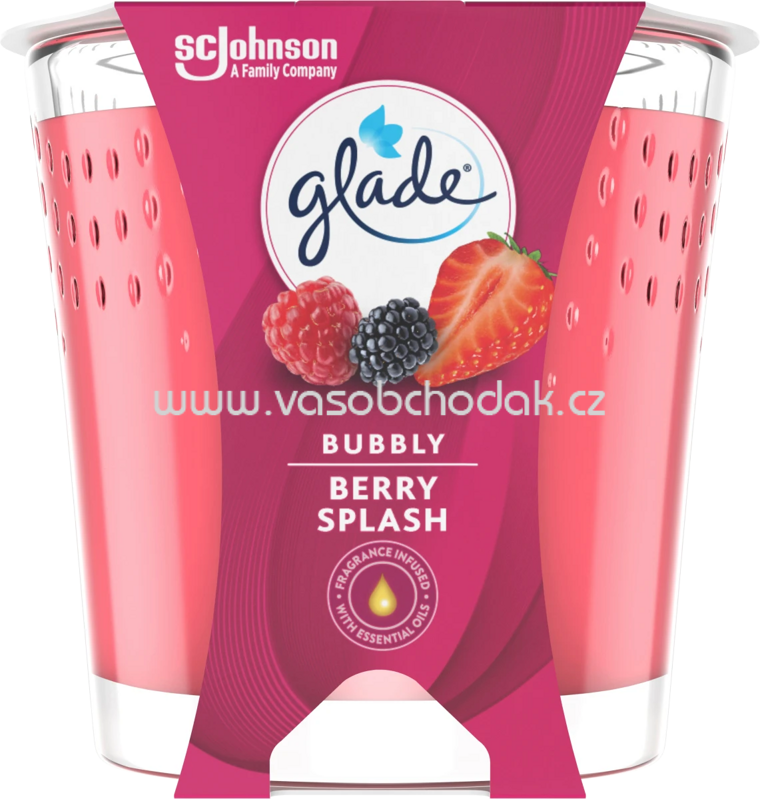 Glade Duftkerze im Glas Bubbly Berry Splash, 1 St Glade Duftkerze im Glas Bubbly Berry Splash, 1 St