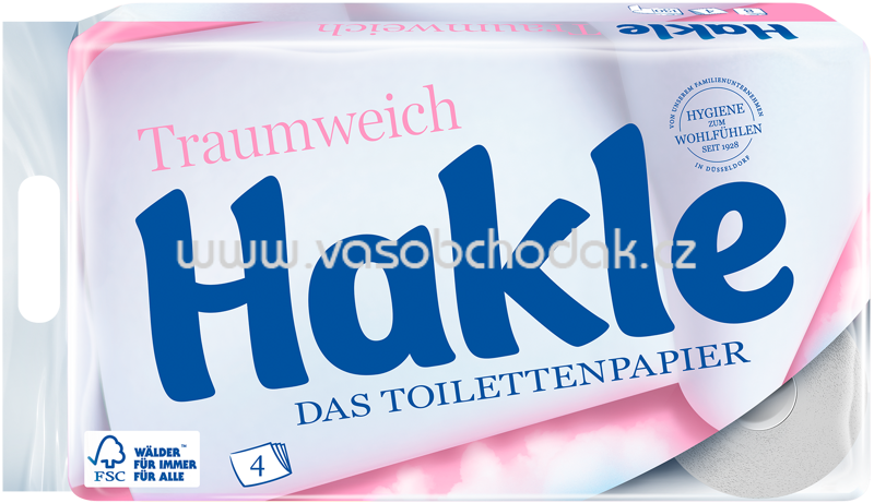 Hakle Toilettenpapier Traumweich, 4-lagig, 8 - 80 Rollen Hakle Toilettenpapier Traumweich, 4-lagig, 8 - 80 Rollen