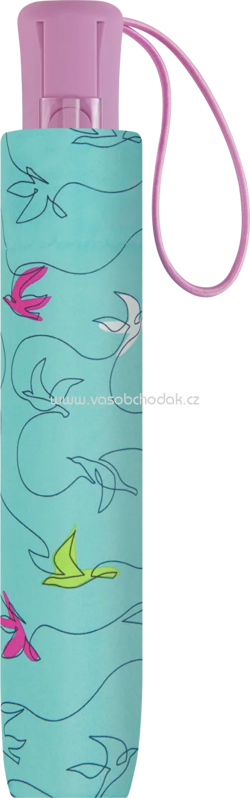 Happy Rain Taschenschirm Automatik line drawings birds, 1 St Happy Rain Taschenschirm Automatik line drawings birds, 1 St