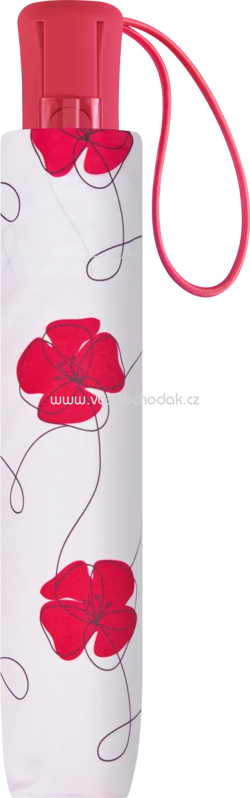 Happy Rain Taschenschirm Automatik line drawings flower, 1 St Happy Rain Taschenschirm Automatik line drawings flower, 1 St