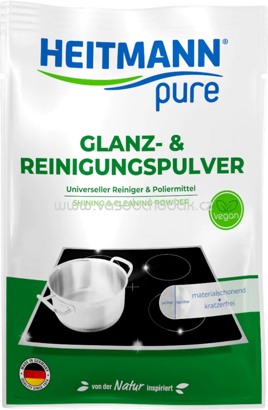 HEITMANN pure Glanz- und Reinigungspulver, 30g HEITMANN pure Glanz- und Reinigungspulver, 30g
