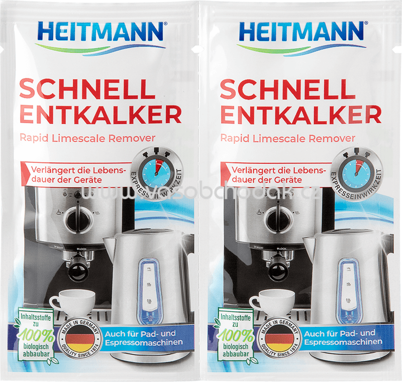 HEITMANN Schnell-Entkalker, 2x15g