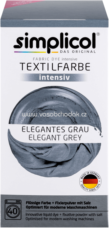 Simplicol Textilfarbe intensiv Elegantes Grau, 1 St