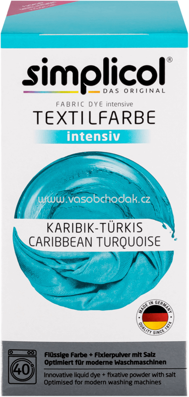 Simplicol Textilfarbe intensiv Karibik-Türkis, 1 St