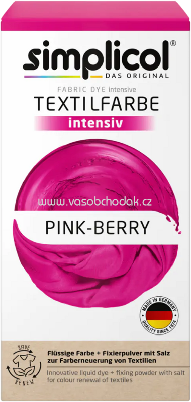 Simplicol Textilfarbe intensiv Pink Berry, 1 St
