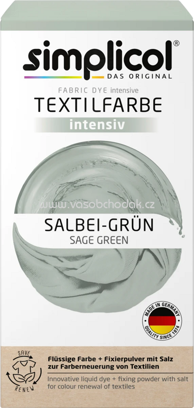 Simplicol Textilfarbe intensiv Salbei Grün, 1 St
