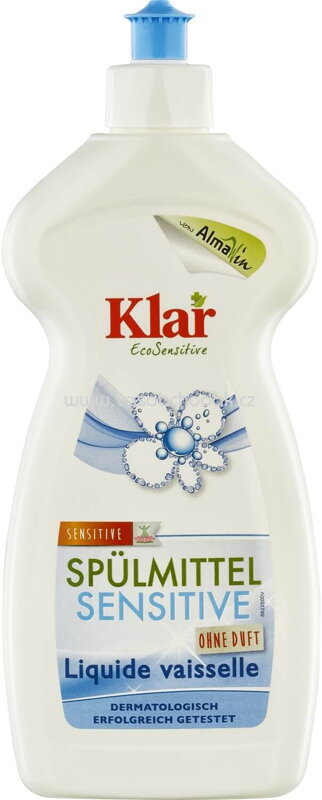 Klar Spülmittel Sensitive, 100 - 5000 ml Klar Spülmittel Sensitive, 100 - 5000 ml