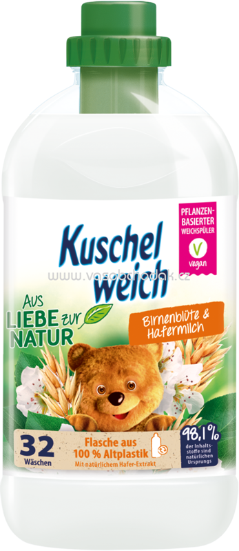 Kuschelweich Weichspüler Natur Birnenblüte & Hafermilch, 32 Wl Kuschelweich Weichspüler Natur Birnenblüte & Hafermilch, 32 Wl