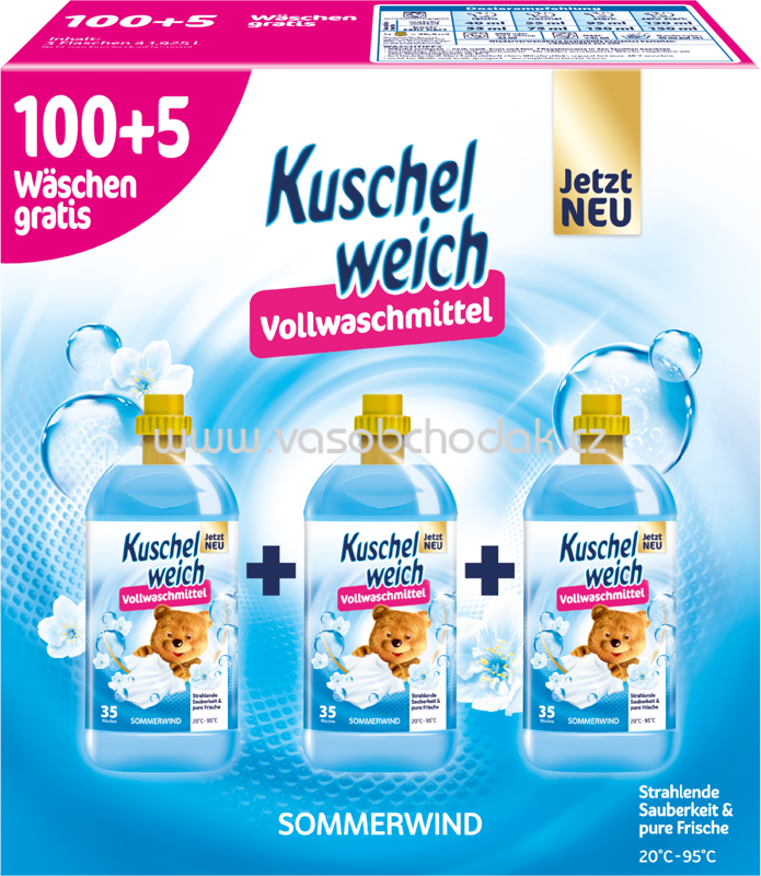 Kuschelweich Vollwaschmittel Gel Sommerwind, 105 Wl Kuschelweich Vollwaschmittel Gel Sommerwind, 105 Wl