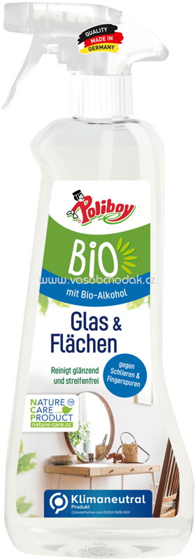 Poliboy Bio Glas- & Flächenreiniger, 500 ml