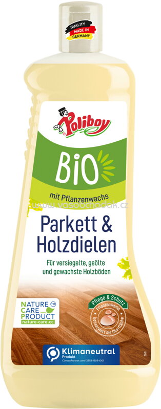 Poliboy Bio Parkett und Holzdielen mit Pflanzenwachs, 1l Poliboy Bio Parkett und Holzdielen mit Pflanzenwachs, 1l