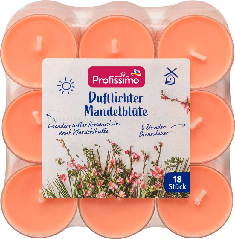 Profissimo Duftlichter Mandelblüte PC, 18 St Profissimo Duftlichter Mandelblüte PC, 18 St