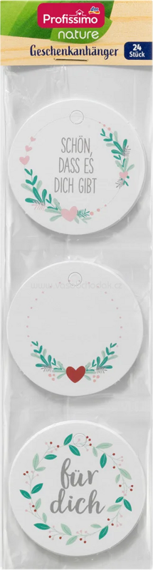 Profissimo Geschenkanhänger nature Blumenkranz, 24 St Profissimo Geschenkanhänger nature Blumenkranz, 24 St