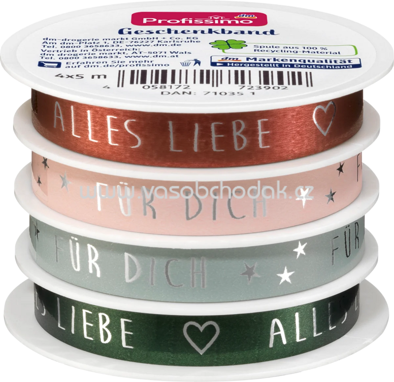 Profissimo Geschenkband-Set Alles Liebe/Für Dich, 20 m Profissimo Geschenkband-Set Alles Liebe/Für Dich, 20 m