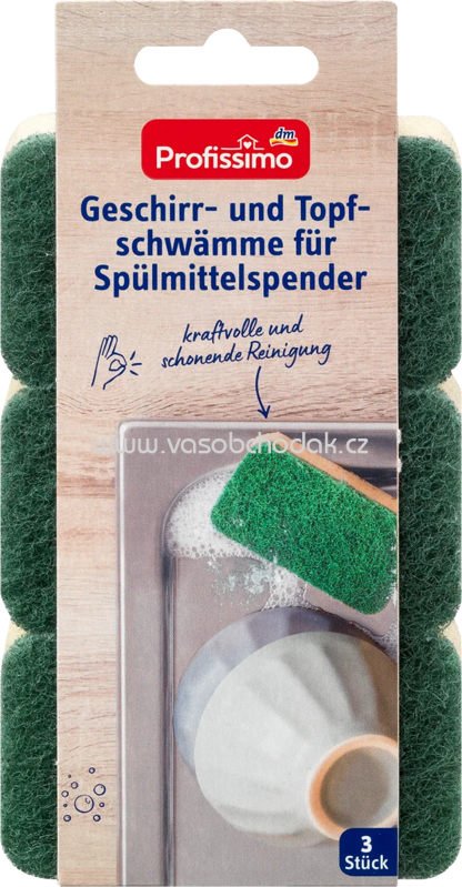 Profissimo Geschirr- und Topfschwämme für Spülmittelspender, 3 St Profissimo Geschirr- und Topfschwämme für Spülmittelspender, 3 St