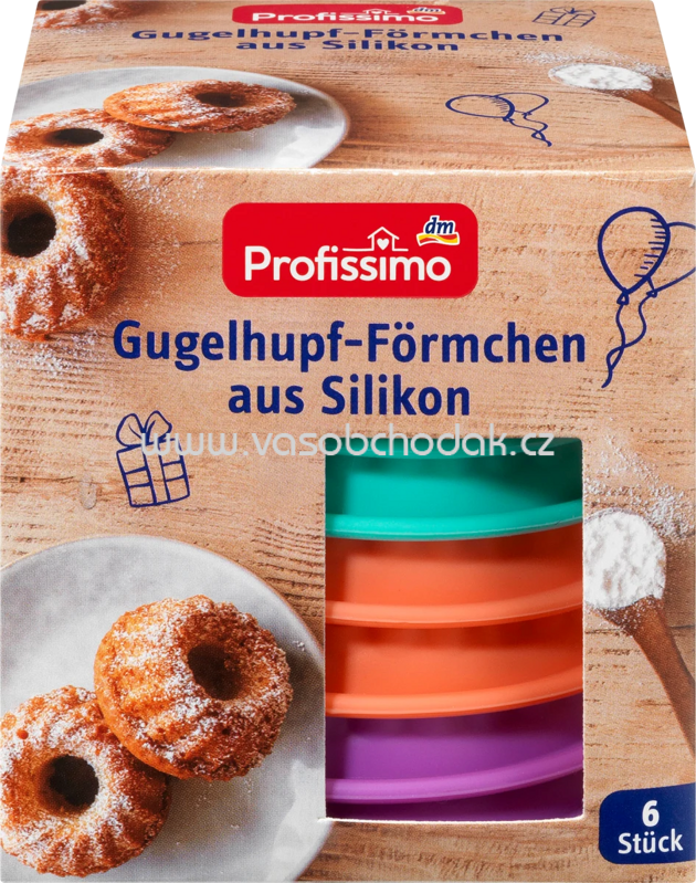 Profissimo Gugelhupf-Förmchen aus Silikon, 6 St Profissimo Gugelhupf-Förmchen aus Silikon, 6 St