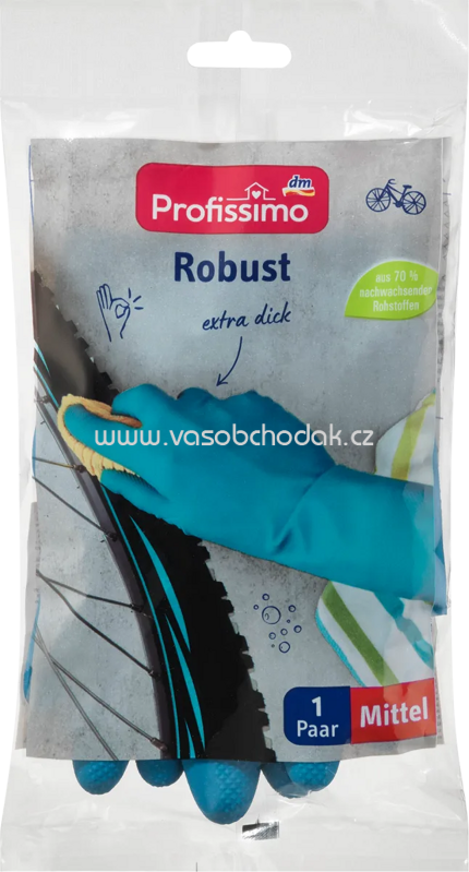 Profissimo Haushaltshandschuhe Robust Mittel, 1 Paar, 2 St Profissimo Haushaltshandschuhe Robust Mittel, 1 Paar, 2 St