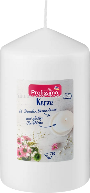 Profissimo Kerze glatt 140/80 weiß, 1 St Profissimo Kerze glatt 140/80 weiß, 1 St