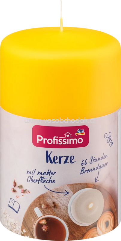 Profissimo Kerze matt gelb, 1 St