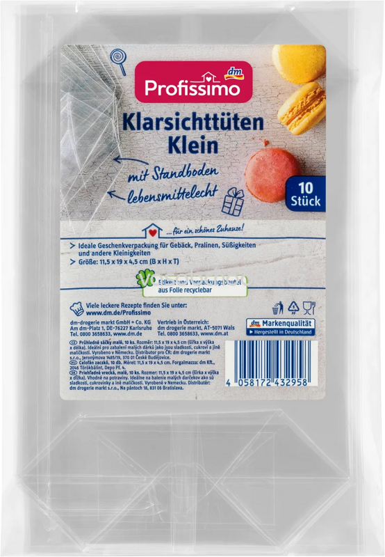 Profissimo Klarsichttüten klein, 10 St Profissimo Klarsichttüten klein, 10 St