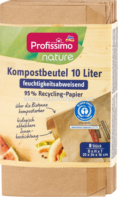Profissimo Kompostbeutel nature 10l feuchtigkeitsabweisend, 8 St Profissimo Kompostbeutel nature 10l feuchtigkeitsabweisend, 8 St