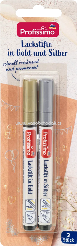 Profissimo Lackstifte Gold und Silber, 2 St Profissimo Lackstifte Gold und Silber, 2 St