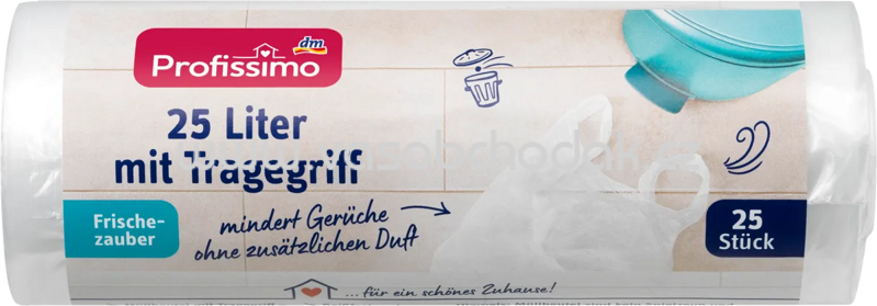 Profissimo Müllbeutel 25l mit Tragegriff Frischezauber, 25 St Profissimo Müllbeutel 25l mit Tragegriff Frischezauber, 25 St