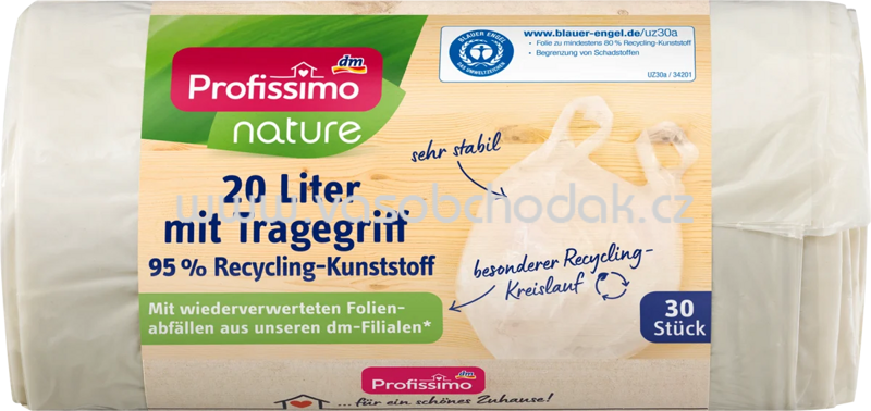Profissimo Müllbeutel nature 20l mit Tragegriff, 30 St Profissimo Müllbeutel nature 20l mit Tragegriff, 30 St