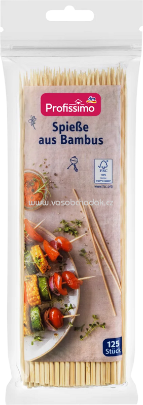 Profissimo Spieße aus Bambus, 125 St