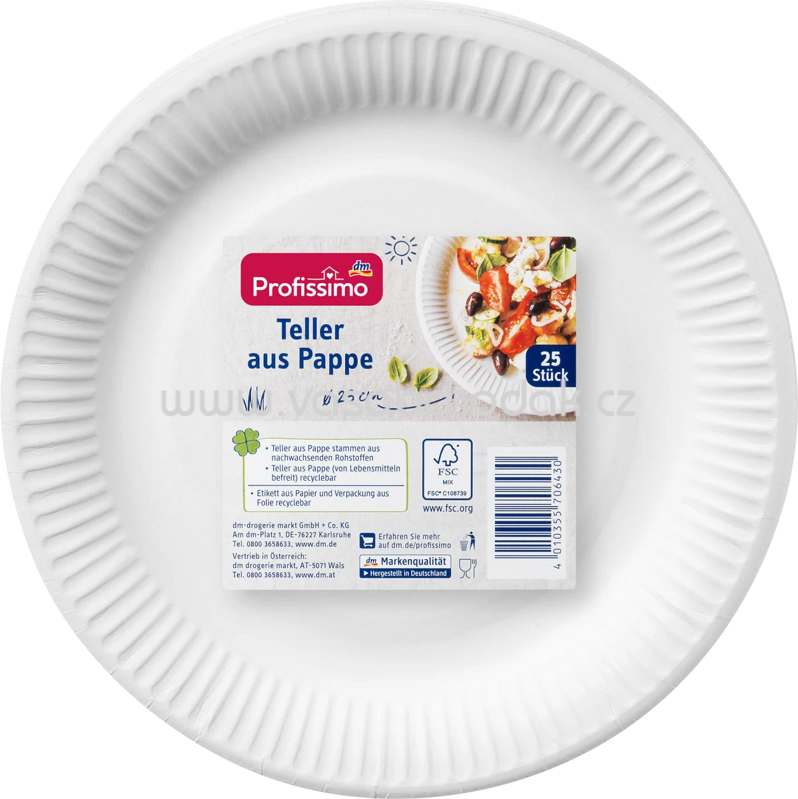 Profissimo Teller aus Pappe, 25 St Profissimo Teller aus Pappe, 25 St