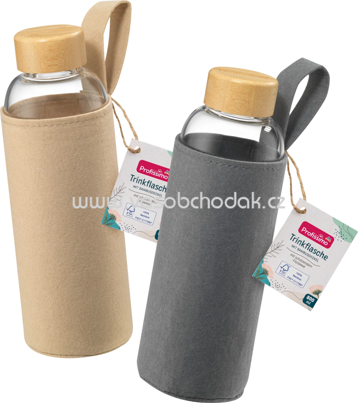 Profissimo Trinkflasche aus Glas, 1 St Profissimo Trinkflasche aus Glas, 1 St