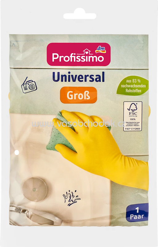 Profissimo Haushaltshandschuhe Universal Groß 1 Paar, 1 St Profissimo Haushaltshandschuhe Universal Groß 1 Paar, 1 St