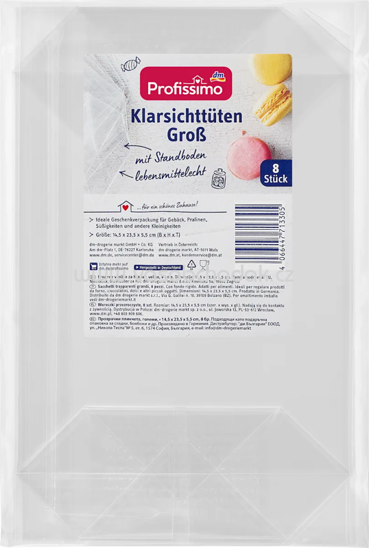 Profissimo Klarsichttüten groß, 8 St