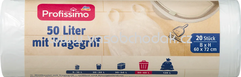 Profissimo Müllbeutel 50 l mit Tragegriff, 20 St Profissimo Müllbeutel 50 l mit Tragegriff, 20 St