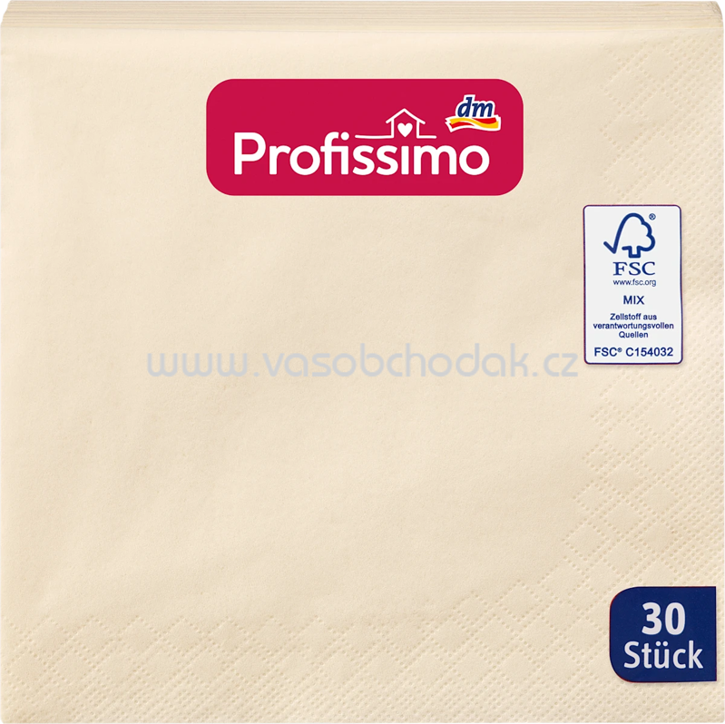 Profissimo Servietten "champagner" 33x33 cm, 30 St