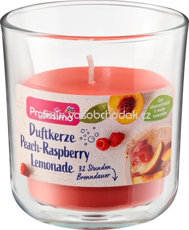 Profissimo Duftkerze im Glas Peach-Raspberry Lemonade, 1 St