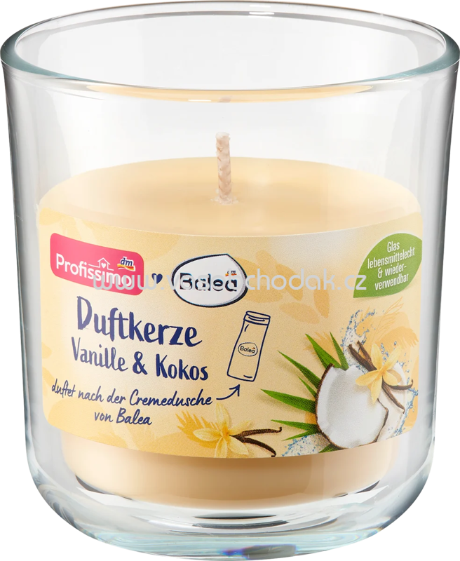 Profissimo Duftkerze im Glas Vanille & Kokosnuss, 1 St