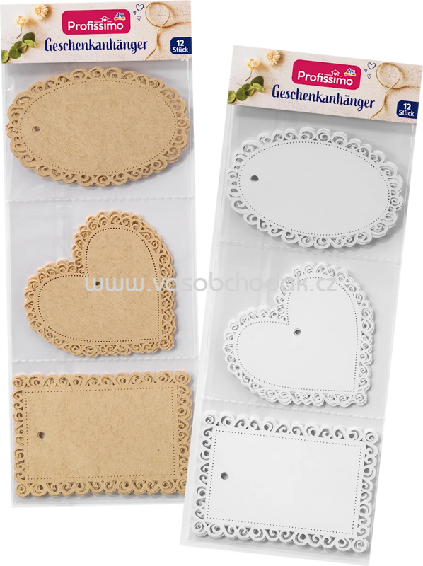 Profissimo Geschenkanhänger "Bordürenrand", 12 St Profissimo Geschenkanhänger "Bordürenrand", 12 St