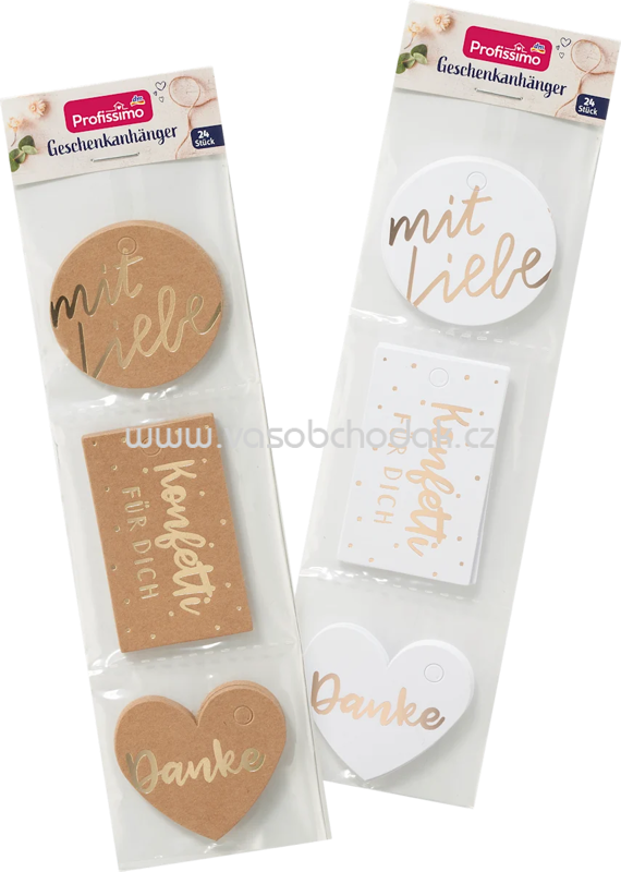 Profissimo Geschenkanhänger veredelt, 24 St Profissimo Geschenkanhänger veredelt, 24 St